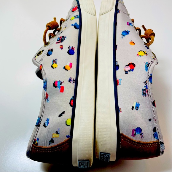 Sperry Top Sider Light Silver with Colorful Beach Umbrellas STS91568 - Picture 7 of 12